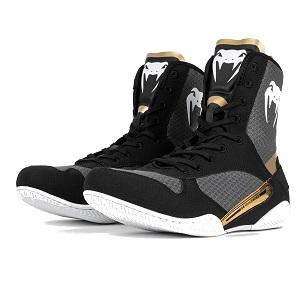 Venum - Boxing Shoes / Elite / Black-White-Gold / EU 45